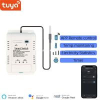 Smart Life WiFi Temperature Switches 16A Smart Thermostat Real-time Energy Comsuptiom Monitoring with RF433 Alexa Compatible Ratchets Sockets