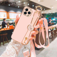 Kanavi สายรัดข้อมือซิลิโคนเคสนิ่มเคลือบอิเล็คโทรเพลทเคสโทรศัพท์สำหรับ Samsung Galaxy S20 S20 Plus S20 S20 FE เชือกยาว S21เฉียบ S21 FE S21 Plus S21 S22 S22เป็นพิเศษพร้อมฝาครอบซองนุ่มกันกระแทกชุบโครเมี่ยมที่ทันสมัยพิเศษพร้อม