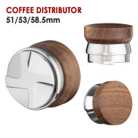 515358.5มม. กาแฟจำหน่าย Espresso Tamper ปรับ Espresso จำหน่าย Leveler Walnut 304สแตนเลส Barista เครื่องมือ