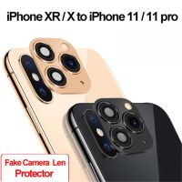 สติกเกอร์ปลอมเปลี่ยนiPhone 11กล้องสติกเกอร์เลนส์สำหรับiPhone X/XS MaxสำหรับiPhone XRคลุมทั้งหมดกล้องฝาปิดเลนส์กลับตัวปกป้องกล้องถ่ายรูปกรณีProtectorฟิล์มป้องกันCover