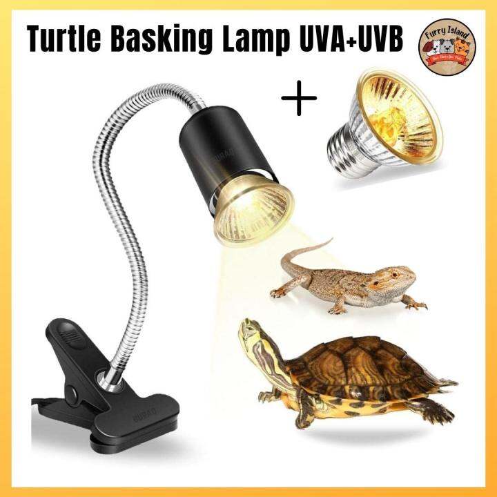 Reptile Turtle Heat Lamp Holder turtle basking lamp Free Bulb UVA UVB ...