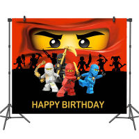 [ในสต็อก] LEGOS Ninjago: Masters Of Spinjitzu 125*80เซนติเมตร3D การ์ตูนพื้นหลังผ้าพรมและ Hangings เด็กวันเกิดเกมพรรคถ่ายภาพพื้นหลังผ้า