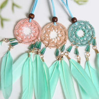 【cw】 Hollow Pattern Car Pendant Crystal Ornaments Dreamcatcher Bag Pendant Beads Girl Heart Dreamcatcher Ornaments ！