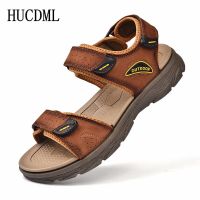 Genuine Leather Mens Sandals Summer New Outdoor Ultra-light Walking Treking Casual Shoes Hiking Men Slippers Beach Wading Shoes House Slippers