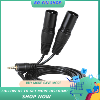 1.5m/ 5ft Audio Cable Cord Dual XLR Male to 3.5mm Male Plug