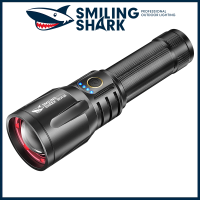 ฉลามยิ้มไฟฉายเดิม SD7008 Rechargeable-Zoomable-Touchlight-Lont-Shot-10000M-Waterproof-Lampu-Suluh-Power-Bank-Outdoor-Hiking-Camping-Fishing-Emergency-Lighting Torch-Light-Super-Bright-10000LM-LED-M80-High-Power-Flashlight-Strong-Light