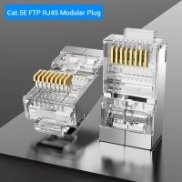 Vention ขั้วต่อ Rj45 Cat7 Cat7/6/5e Stp 8p8c โมดูลาร์หัวสายเคเบิลอีเทอร์เน็ตปลั๊กทองสำหรับเชื่อมต่อเครือข่าย Rj 45 Crimper