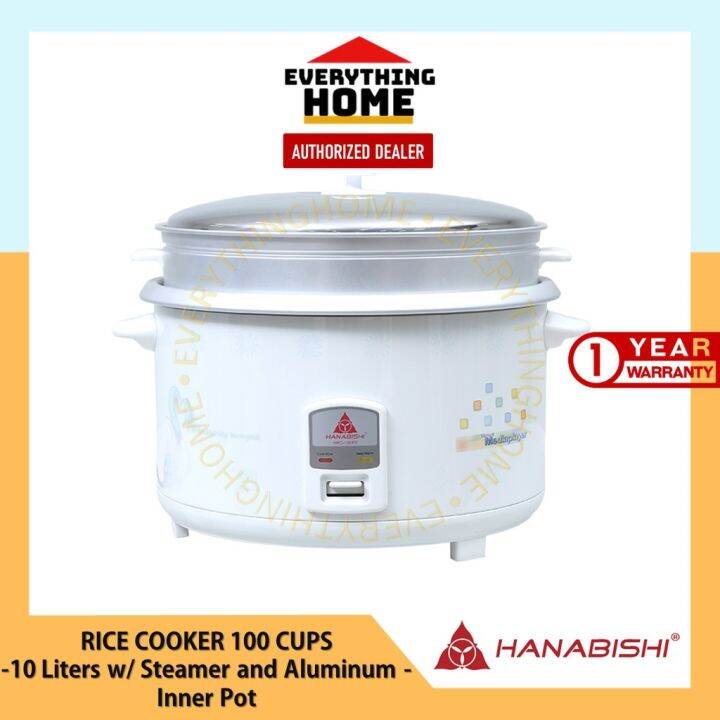 Hanabishi Rice Cooker 10 Liter (100 Cups) w/ Steamer Rack / HHRC100FS Lazada PH