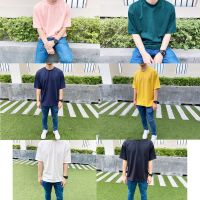 โล๊ะสต๊อก เสื้อ Oversize สีพิ้น ผ้าหนานุ่ม ใส่สบายชิลๆ เป็นทรง ไม่ยับง่าย เพื่อเท่ๆ แบบเรียบง่าย พร้อมส่ง