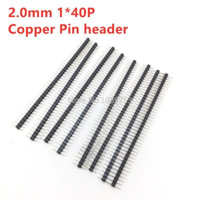 10PCS/Lot 2.0mm 40 Pin Male Single Row Pin Header Strip 1x40P 2mm Male Pin Header Connector Copper