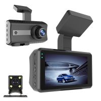 AutoAccessories Front and Rear Dual Camera HD InfraredNight Vision Car Dash Cam Driving Recorder