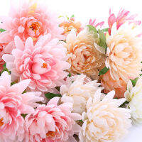 10pcs Artificial 3 Chrysanthemum Wedding Home Decoration Christmas Party Accessories Orange Pink White Fake Flowers