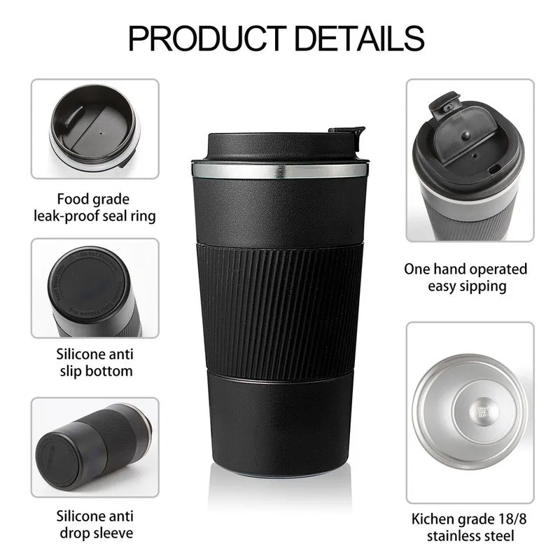 Kids Stainless Steel Cups With Silicone Lids & Sleeves, Kereda 5