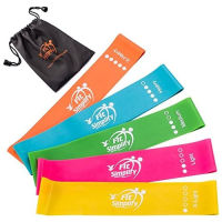 Fit Simplify 10 Inch Resistance Loop Exercise Bands, Set of 5, Assorted Colors