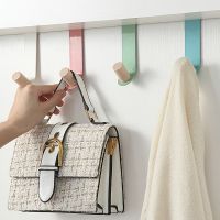 【YF】 New Carbon Steel Wood Door Back Hook Clothes Kitchen Bathroom Cabinet Storage Hanger Behind Hat Towel Hanging Holder