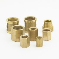 1/8 1/4 3/8 1/2 3/4 1 BSP Female Thread Brass Pipe Fitting Hex Nut Rod Coupler Connector