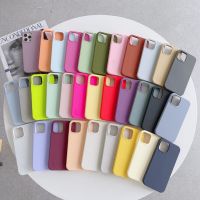 【LZ】 Liquid Silicone logo Case For iPhone 13 14 11 12 Pro Max Original Soft Cover Coque for iPhone 12 Mini X XR XS 8 7 6 SE 2020Cases