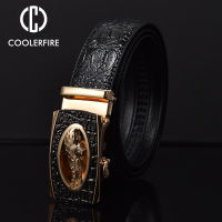 Men Luxury nd Famous Fashion Belts for Men Crocodile Pattern Strap Automatic Buckle Belt Business Casual Work Strap ZD2104