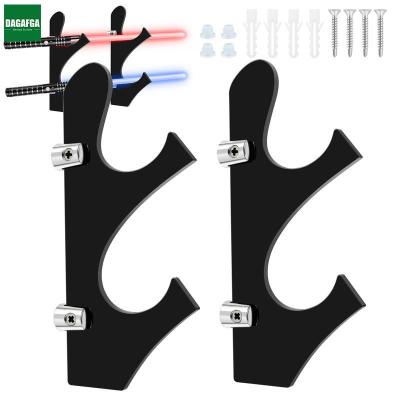 DAGAFGA ที่แขวนดาบติดผนัง2ชุด,ที่แขวนดาบชั้นวางคาตานะปรับได้ตะขอเกี่ยวดาบซามูไรแท่นยึดหูแหนบดาบดาบซามูไรที่แขวนดาบติดผนัง2ชั้น