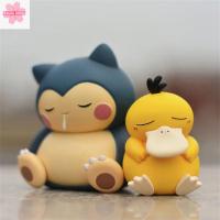 EAURA โมเดลการ์ตูนน่ารักรูปดาวการนอนหลับตุ๊กตาขยับแขนขาได้พีวีซีโมเดล Snorlax ตุ๊กตาขยับแขนขาได้ Psyduck โมเดล Snorlax หุ่นของเล่น