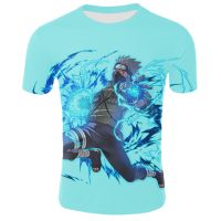 3D Kakashi เสื้อยืดอะนิเมะ Naruto T เสื้อผู้ชายแขนสั้น Cool Tees แฟชั่นสบายๆฤดูร้อนเด็ก Streetwear Tops