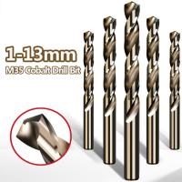1.0-13mm M35 HSS-Co Cobalt Twist Drill Bit Power Tool Accessories For Metal Stainless Steel Hole Cutter Drilling