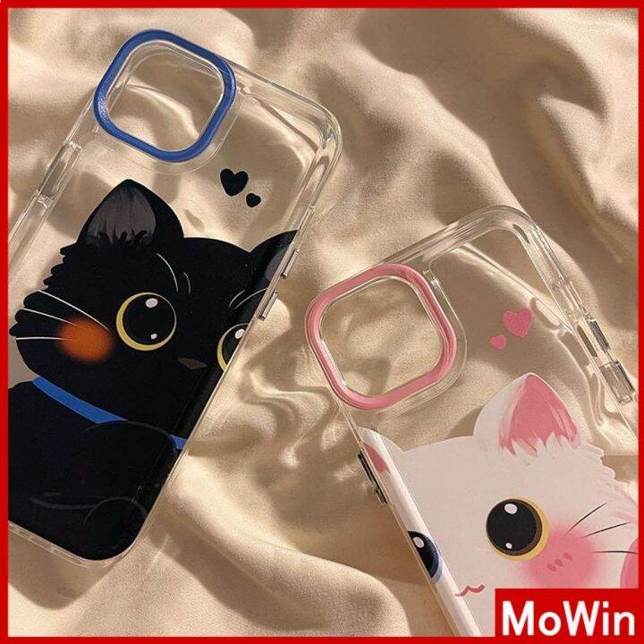 mowin-เข้ากันได้สำหรับ-เคสไอโฟน-เคสไอโฟน11-เคส-iphone-11-สำหรับ-iphone-14-pro-max-เคส-iphone-เคสนิ่ม-tpu-เคสใสชุบปุ่มกันกระแทกแมวแมวน่ารักเข้ากันได้สำหรับ-iphone-13-pro-max-12-pro-max-11-pro-max-7plus