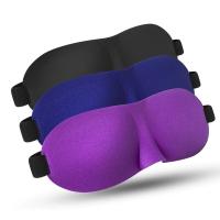 3Pcs Sleep Mask, Lightweight and Comfortable, Super Soft, Adjustable 3D Contoured Eye Mask for Sleeping, Shift Work, Naps, Night Blindfold Eyeshade for Men and Women, Black/Blue/Purple