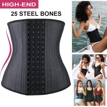 Waist Trainer Women 25 Steel Bone Latex Sport Girdle Corsets Body
