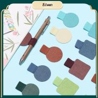 EILEEN 4PCS เครื่องใช้สำนักงาน เครื่องเขียน สะดวก ที่ใส่ปากกาแบบมีกาวในตัว วงยืดหยุ่น สมุดบันทึก คลิปปากกาหนัง