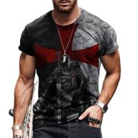 Breathable Mens 3D Printed T-shirt Round Neck Short Sleeve Newest Summer 2022 Creative Personality Shirt Oversized Male T Shirt