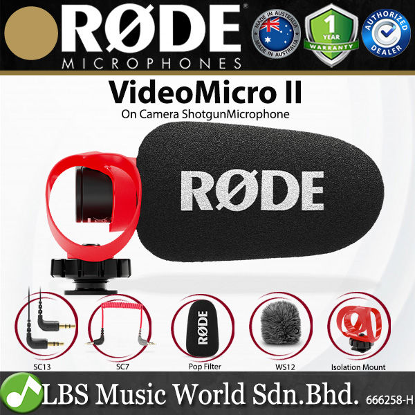 RØDE VideoMicro II Ultra-Compact On-Camera Shotgun Microphone for Recording  Audio with a Camera or Mobile Device