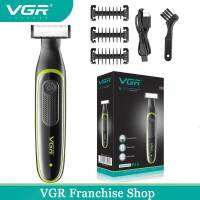 VGR มีดโกนหนวดไฟฟ้าเครื่องโกนหนวดสำหรับผู้ชายหรูหราไร้สายเครา Trimmer สำหรับชายชุด500MAh หวีนำ USB สายชาร์จ IPX5กันน้ำชาร์จเครื่องเล็มขนตัว.