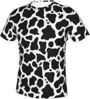 Wuyuhui Unisex Adult Cow Print T-Shirt 3D Print Short Sleeve Casual Tee Shirt Large