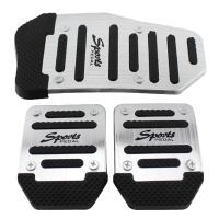 ♧ Car Foot Pedal Cleats Aluminum Alloy 3Pcs Car Vehicle Non-slip Pedal Car Pedal Cover Set Manual Brake C-lutch Transmission