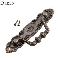 DRELD Antique Bronze Iron Furniture Handle Jewelry Wooden Box Case Cabinet Pull Handle Knob Vintage Cabinet Knobs and Handles