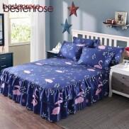 Bestenrose Diềm Bao Quanh Giường King Cỡ Queen 3 Trong 1 Cadar Romol Set
