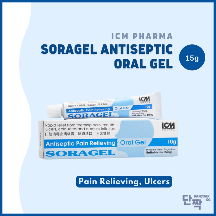 ICM Pharma Soragel Antiseptic Pain Relieving Oral Gel 10g (Rapid Relief
