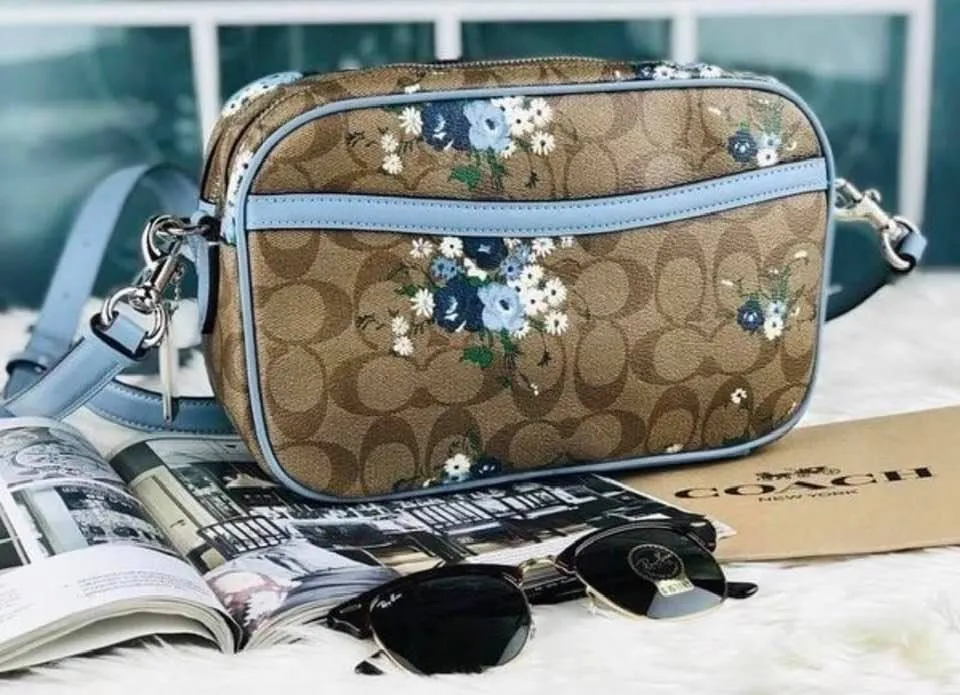 Coach signature floral on sale crossbody