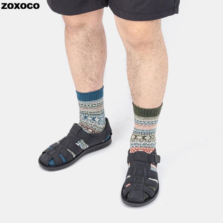 ผู้ชายหนังรองเท้าแตะชายหาดสบายๆ2023รองเท้าแตะสำหรับฤดูร้อน-zoxoco