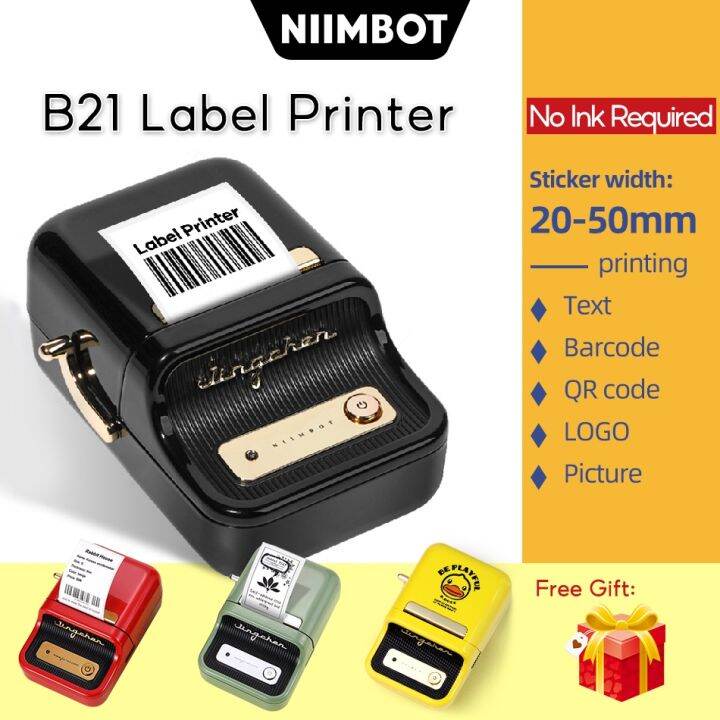 [Free Gift] Niimbot B21 Label Printer Wireless Bluetooth Thermal Label ...