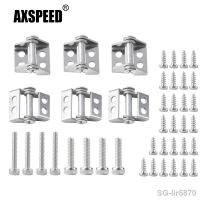 AXSPEED 6Pcs Metal Trailer Cargo Box Hinge for Tamiya R620 1/14 RC Tractor Truck Car Upgrade Parts Accessories