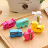 8pcs Cute Cartoon Animal Series Pencil Sharpener Fashion Simulation Elephant Rabbit Funny Pencil Sharpeners For Kids Gift