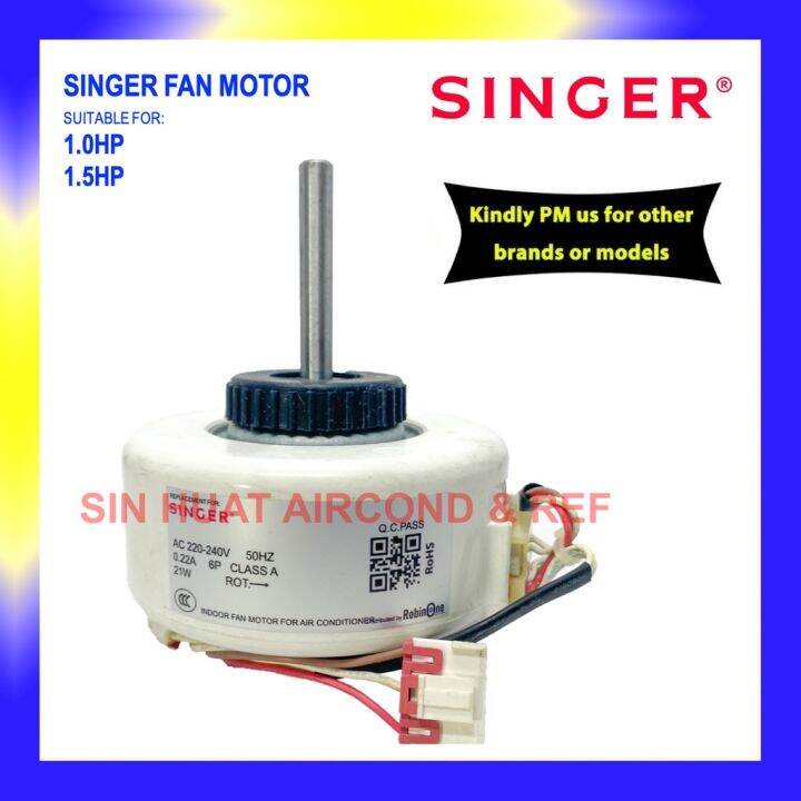 Singer Indoor Fan Motor Singer Air Conditioner Replacement Motor Indoor