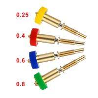 หัวฉีด E3d โคลน4ชิ้นแบบครบวงจร0.25/0.4/0.6/0.8มม. ฮีทเบรคทองเหลืองไทเทเนียมสำหรับอัดรีด E3d ฮอตเอนด์