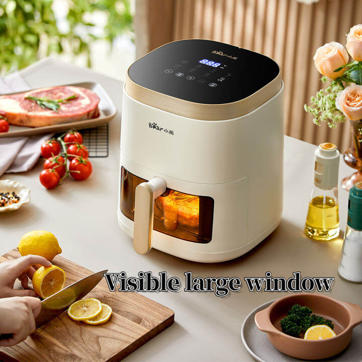 Bear Air Fryer Visualization OilFree Cooker Oven Non Stick Fryer Household Appliances Kitchen
