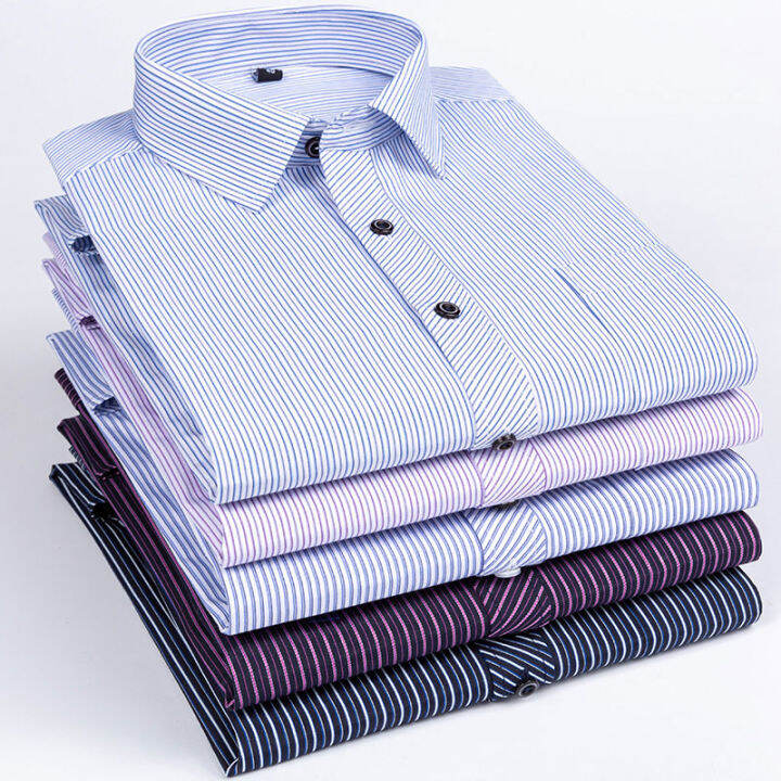 new-plus-size-mens-striped-dress-shirts-formal-fashion-social-long-sleeved-business-work-smart-casual-shirt-for-man-clothing