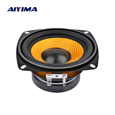 AIYIMA 4 Inch Audio Portable Woofer Speaker 4 Ohm 15W Rubber Edge Braided Basin Bass Loudspeaker Large Magnetic Horn 1PC