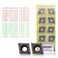 10PCS DESKAR CCMT060204 CCMT09T3 CCMT1204 LF6118 LF6018 CNC เครื่องมือกลึงคาร์ไบด์เครื่องมือกลึงเครื่องมือกลึง