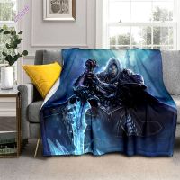 [High-end blanket] โลกของ Warcraft เผาไหม้ความงามผ้าคลุมโซฟาแบบเตียงพิมพ์ลายสก็อตนุ่มผ้าห่มขนดกผ้าสักหลาดอุ่นนุ่มแฟนผ้าห่มขนแกะ